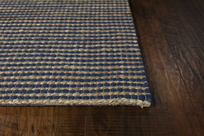 60 X 84 Blue Wool Or Jute Rug