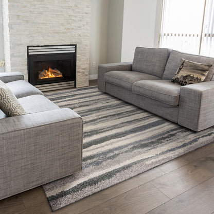 39 X 63  Grey Polypropylene Rug