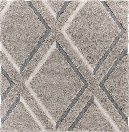 39 X 63  Grey Polypropylene Rug
