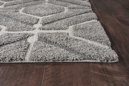 39 X 63  Grey Polypropylene Rug