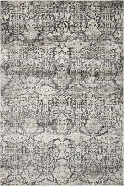 63 X 91 Grey Polyester Or  Viscose Rug