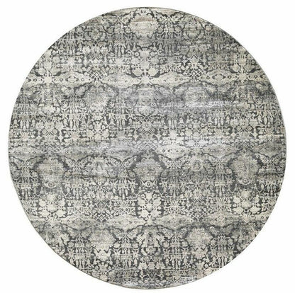 63 X 91 Grey Polyester Or  Viscose Rug
