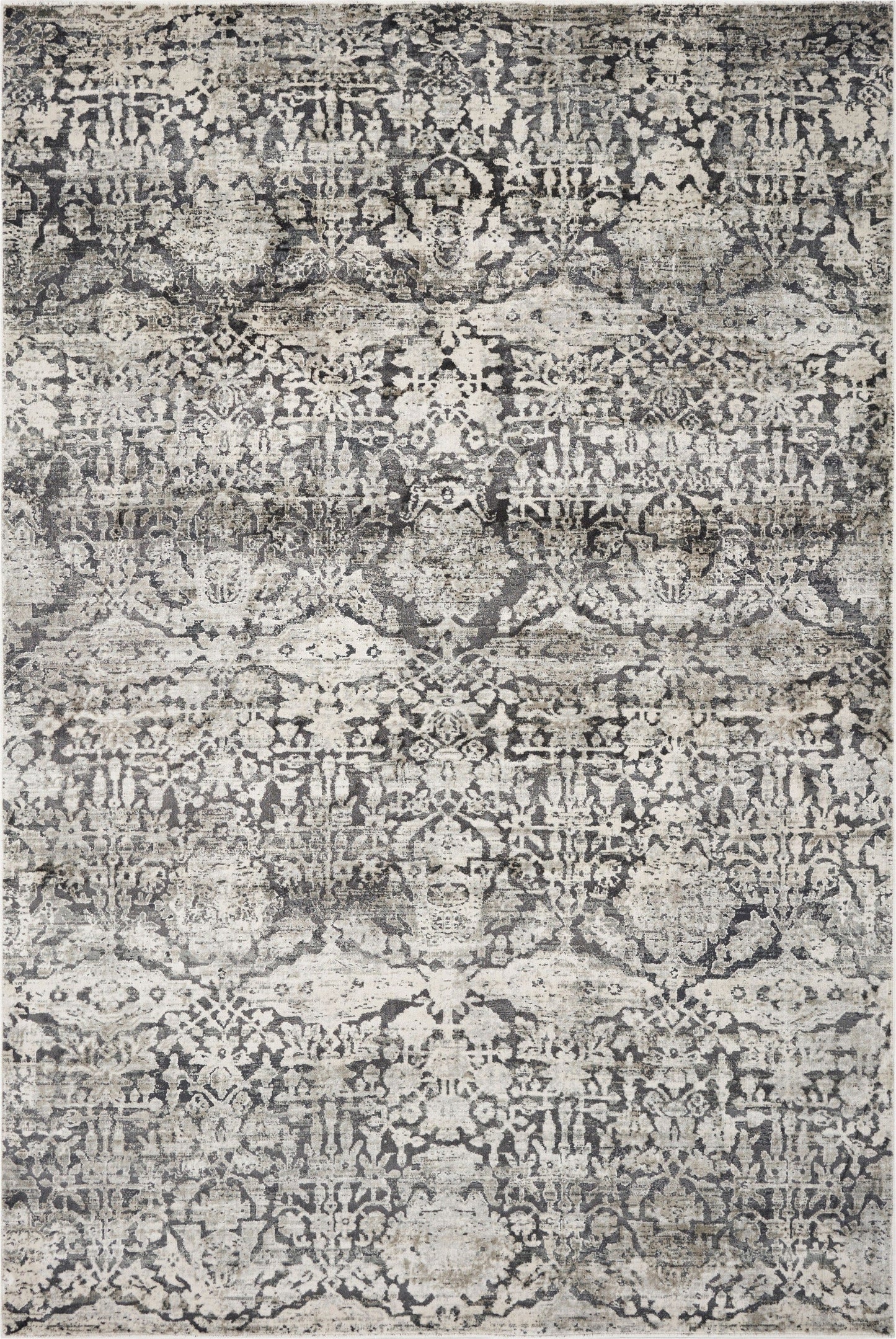 63 X 91 Grey Polyester Or  Viscose Rug