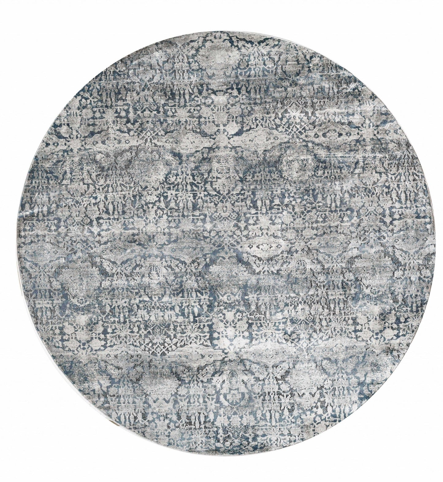 3'X5' Teal Machine Woven Floral Traditional Indoor Area Rug