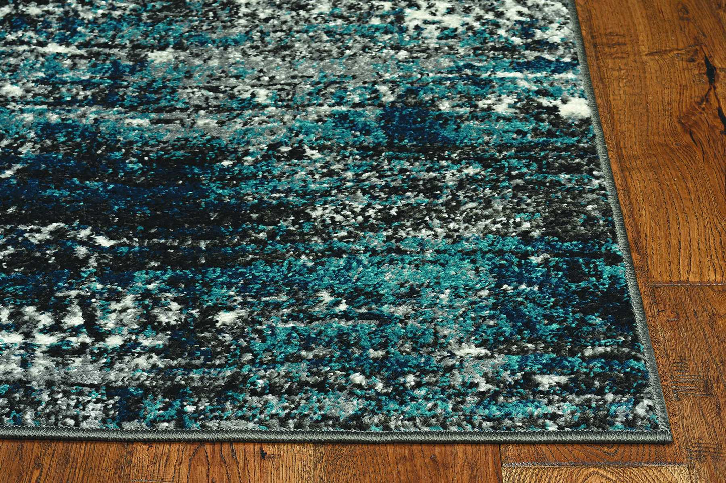 8' Grey Machine Woven Distressed Chevron Indoor Runner Rug
