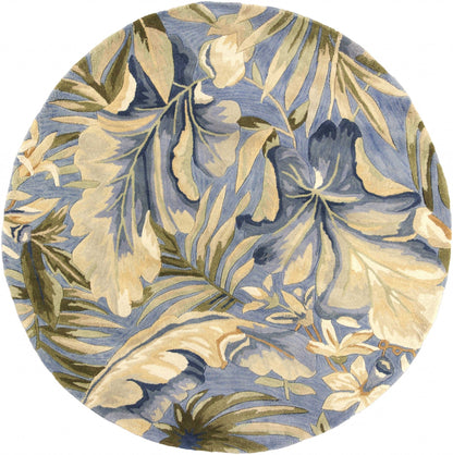 8' Teal Machine Woven Distressed Traditional Indoor Runner Rug