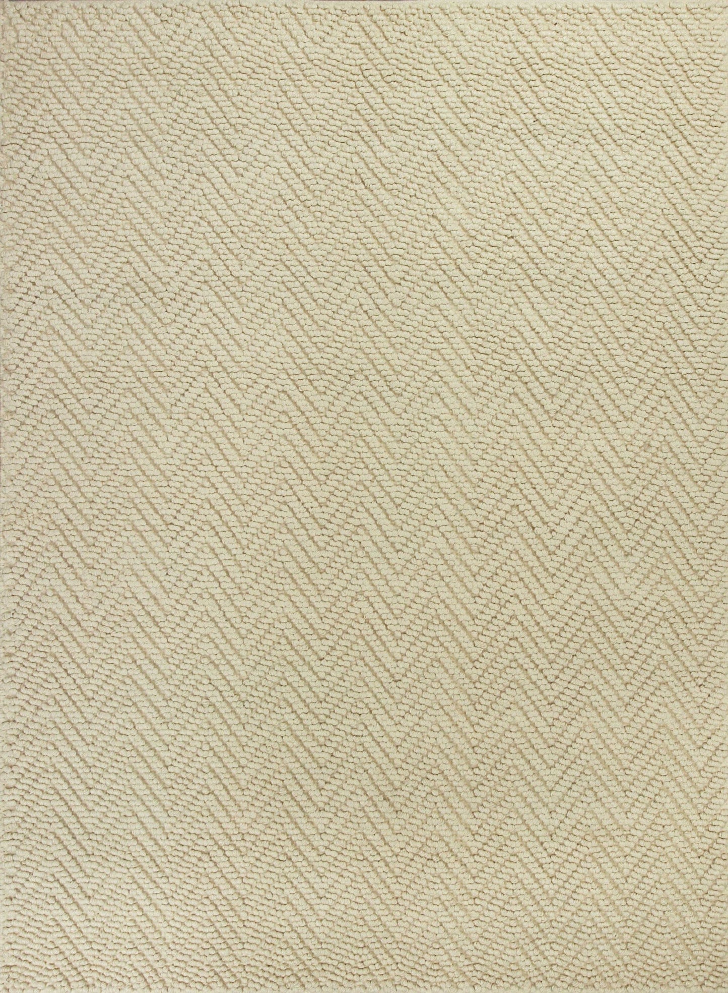 2'X4' Ivory Hand Woven Herringbone Jute Indoor Accent Rug