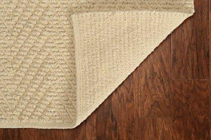 2'X4' Ivory Hand Woven Herringbone Jute Indoor Accent Rug