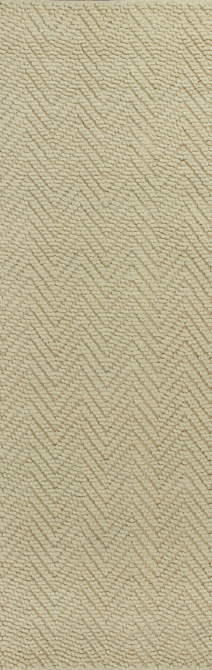 2'X4' Ivory Hand Woven Herringbone Jute Indoor Accent Rug