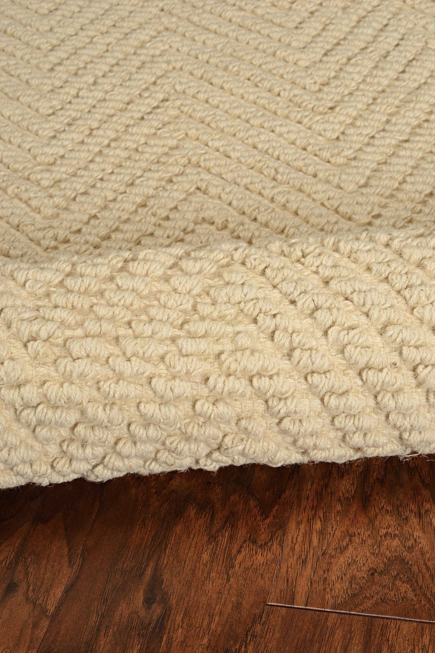 2'X4' Ivory Hand Woven Herringbone Jute Indoor Accent Rug