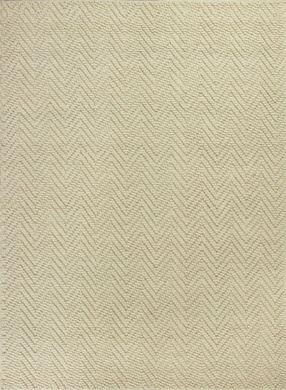 2'X4' Ivory Hand Woven Herringbone Jute Indoor Accent Rug