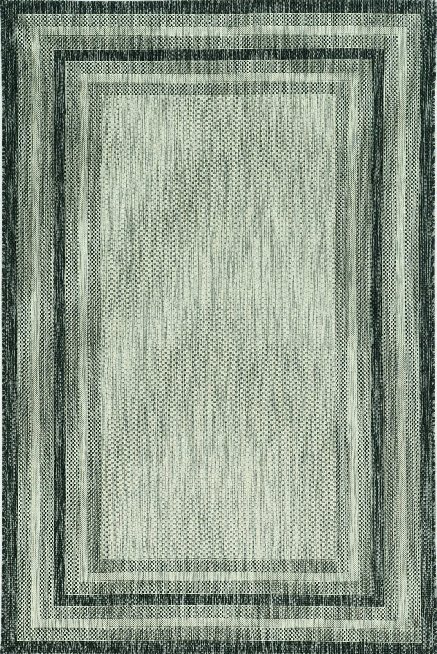 5' X 8'  Grey Bordered Area Rug