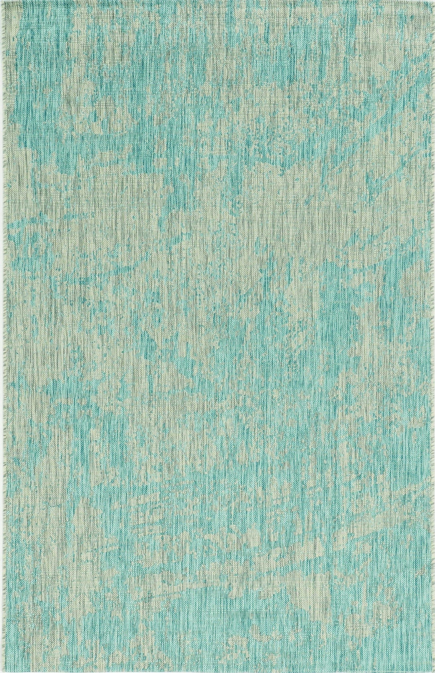 3' X 4' Teal Polypropylene Area Rug