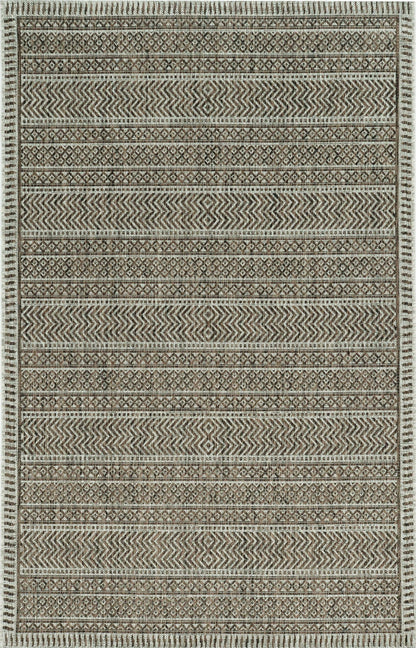 3' X 4' Mocha Polypropylene Area Rug
