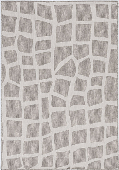 3' X 4' Ivory Or Grey Polypropylene Area Rug