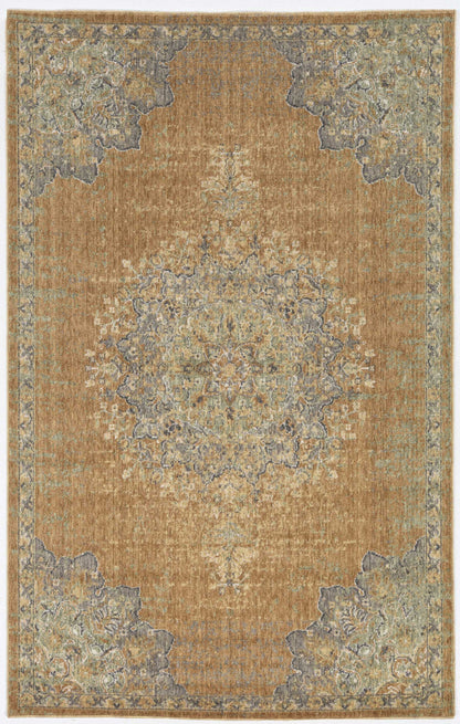 2' X 3' Coffee Vintage Wool Accent Rug
