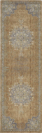 2' X 3' Coffee Vintage Wool Accent Rug