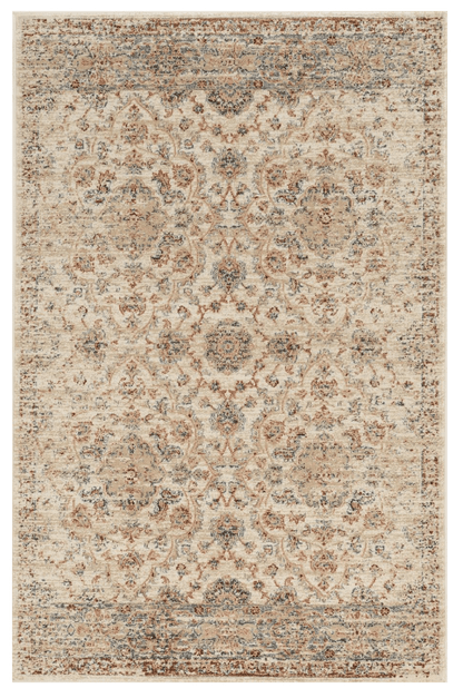 3' X 5' Ivory Floral Vines Area Rug