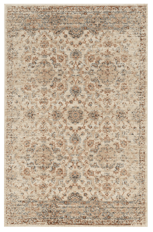 3' X 5' Ivory Floral Vines Area Rug
