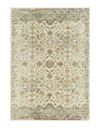 3' X 5' Ivory Floral Vines Area Rug
