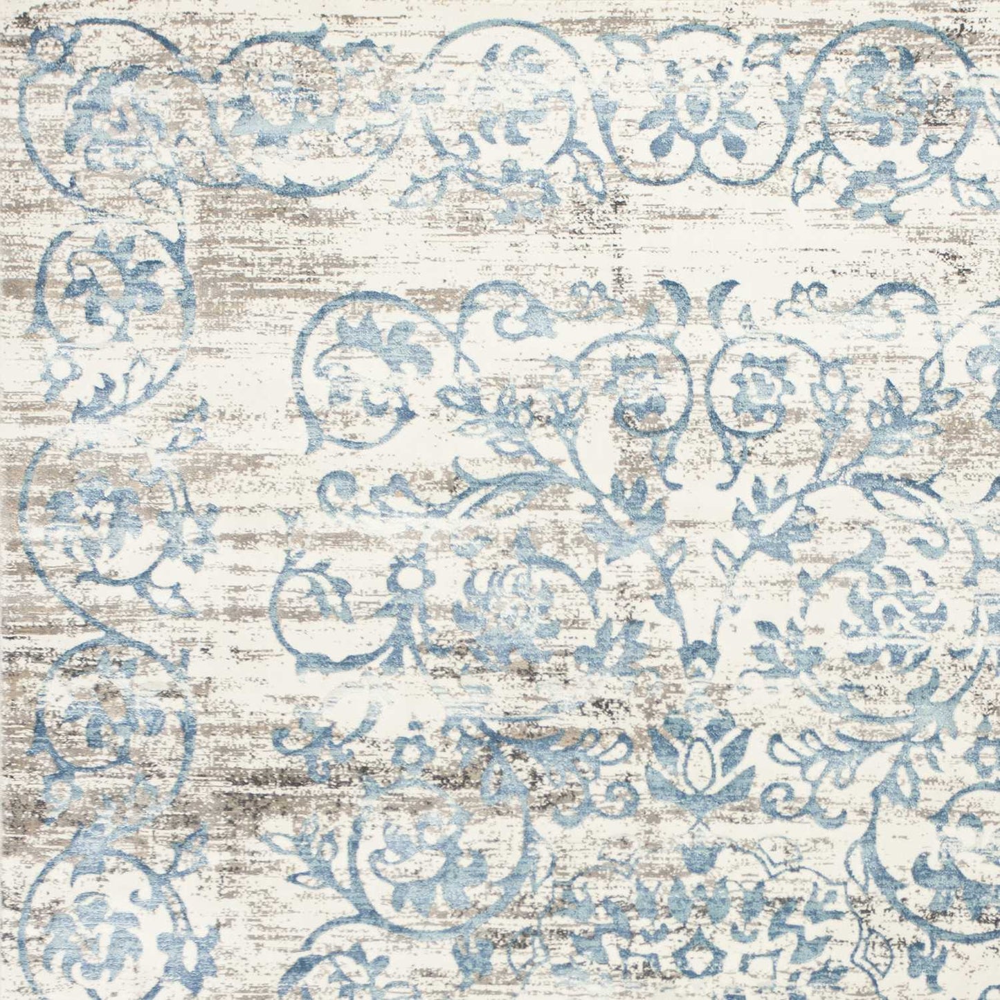 3' X 5' Ivory Floral Vines Area Rug