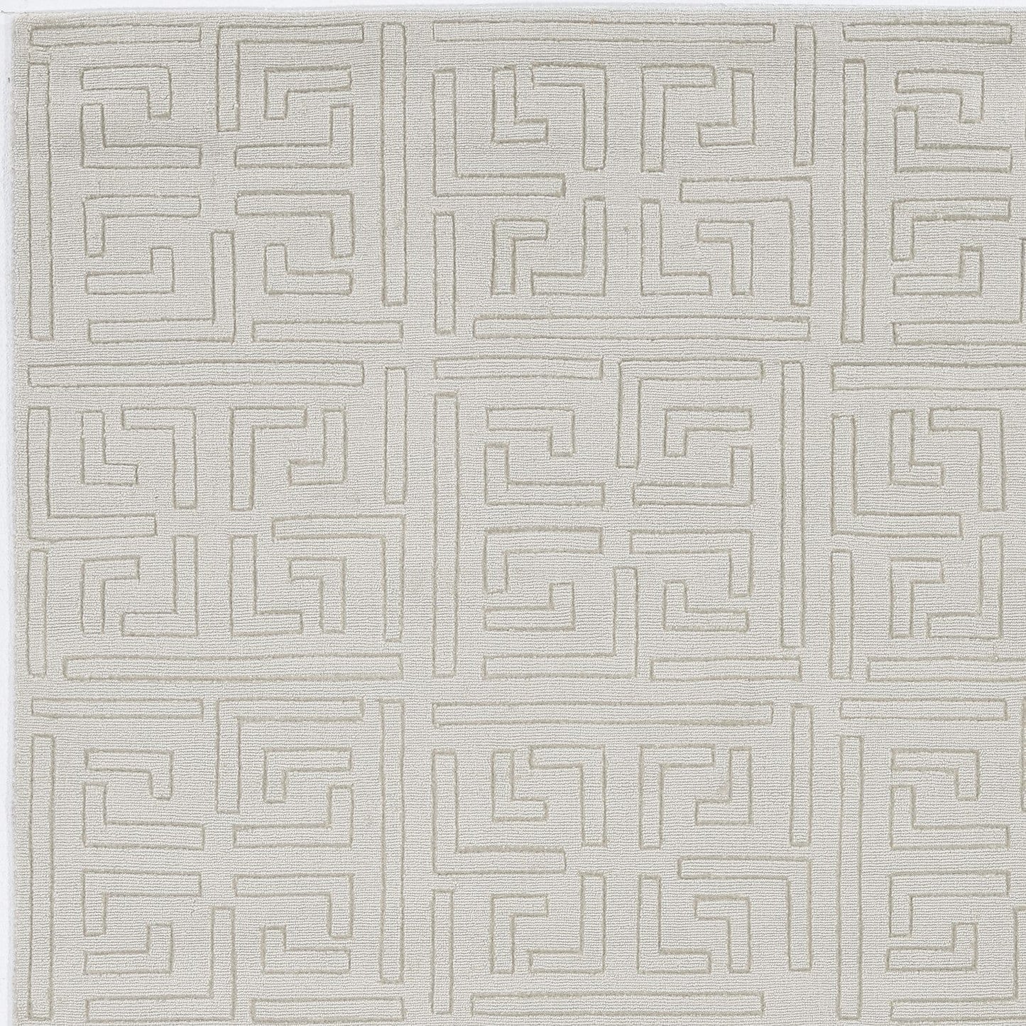 8' Beige Machine Woven Bordered Floral Indoor Runner Rug