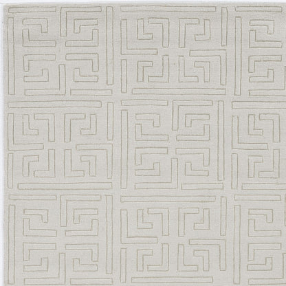 8' Beige Machine Woven Bordered Floral Indoor Runner Rug