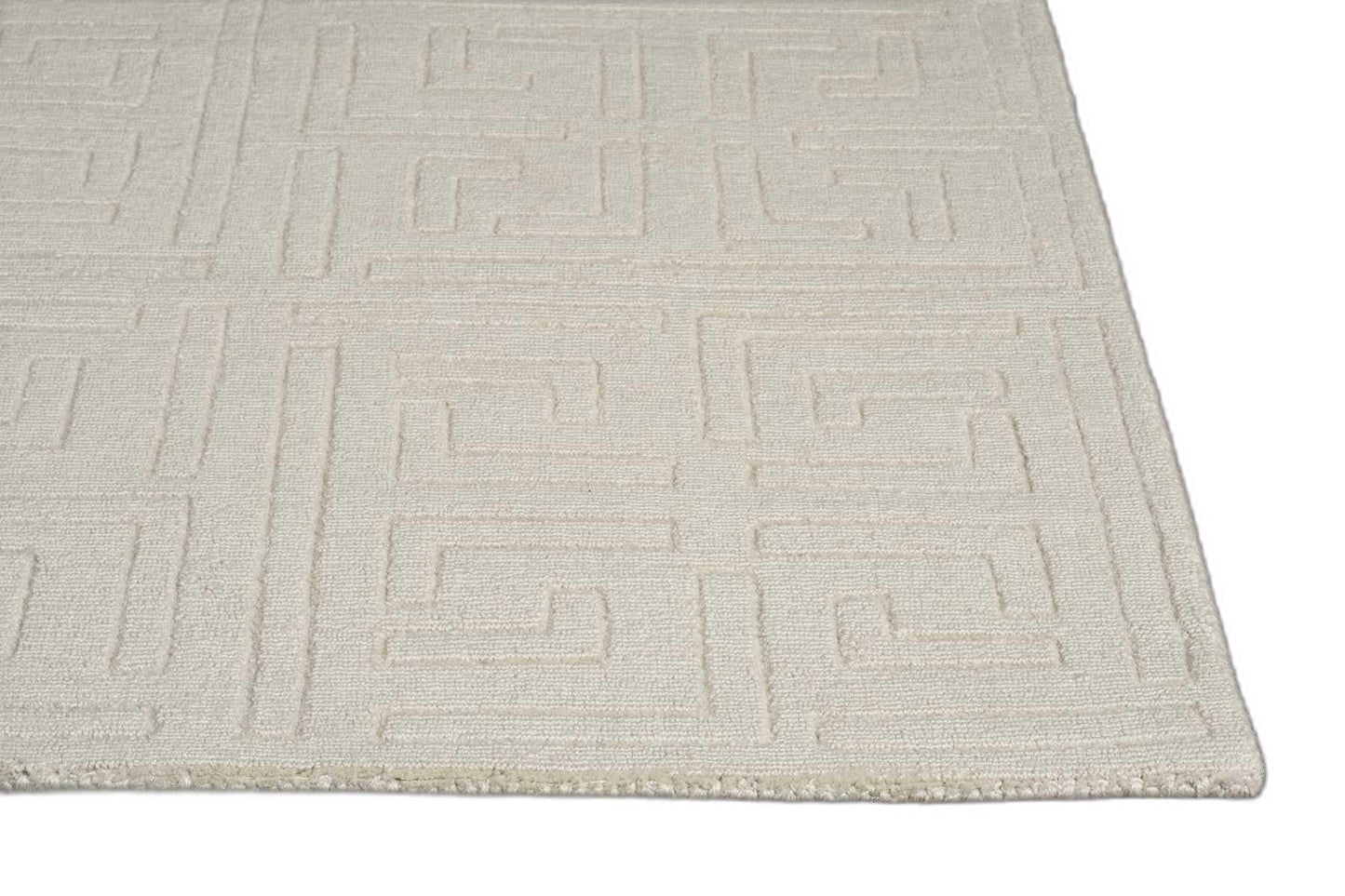 8' Beige Machine Woven Bordered Floral Indoor Runner Rug
