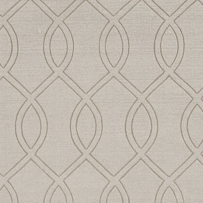 8' Ivory Machine Woven Geometric Indoor Runner Rug