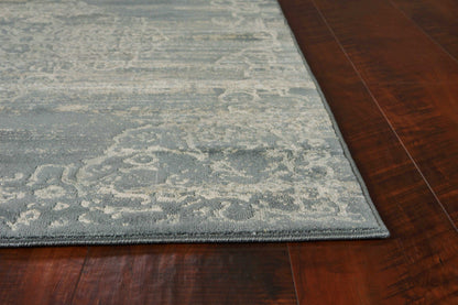 8' Ivory Machine Woven Geometric Indoor Runner Rug