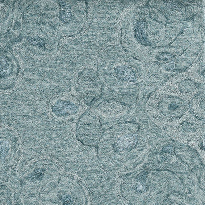 3'X5' Seafoam Blue Hand Tufted Floral Indoor Area Rug