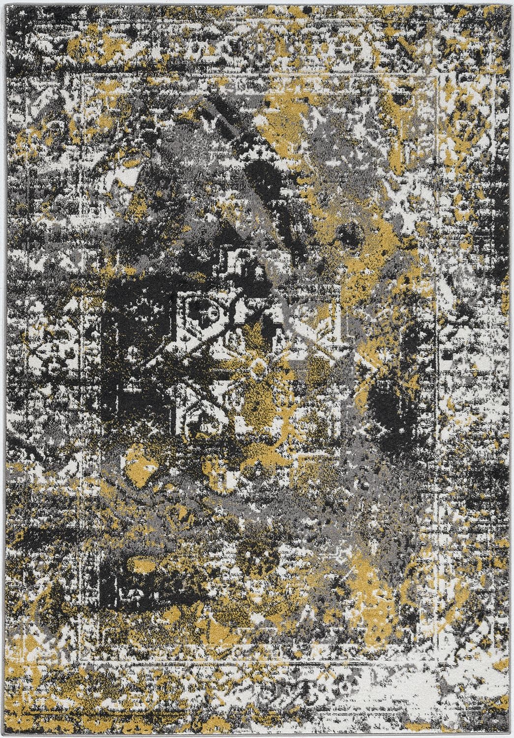 2' X 7' Grey Polypropylene Area Rug