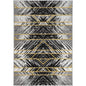 5'X8' Grey Machine Woven Geometrical Indoor Area Rug