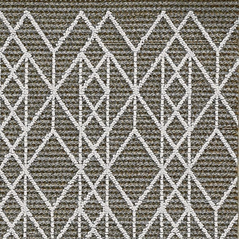 2' X 8' Grey Geometric Lines Runner Rug