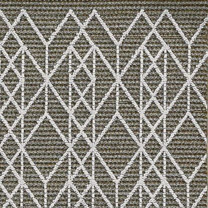 2' X 8' Grey Geometric Lines Runner Rug