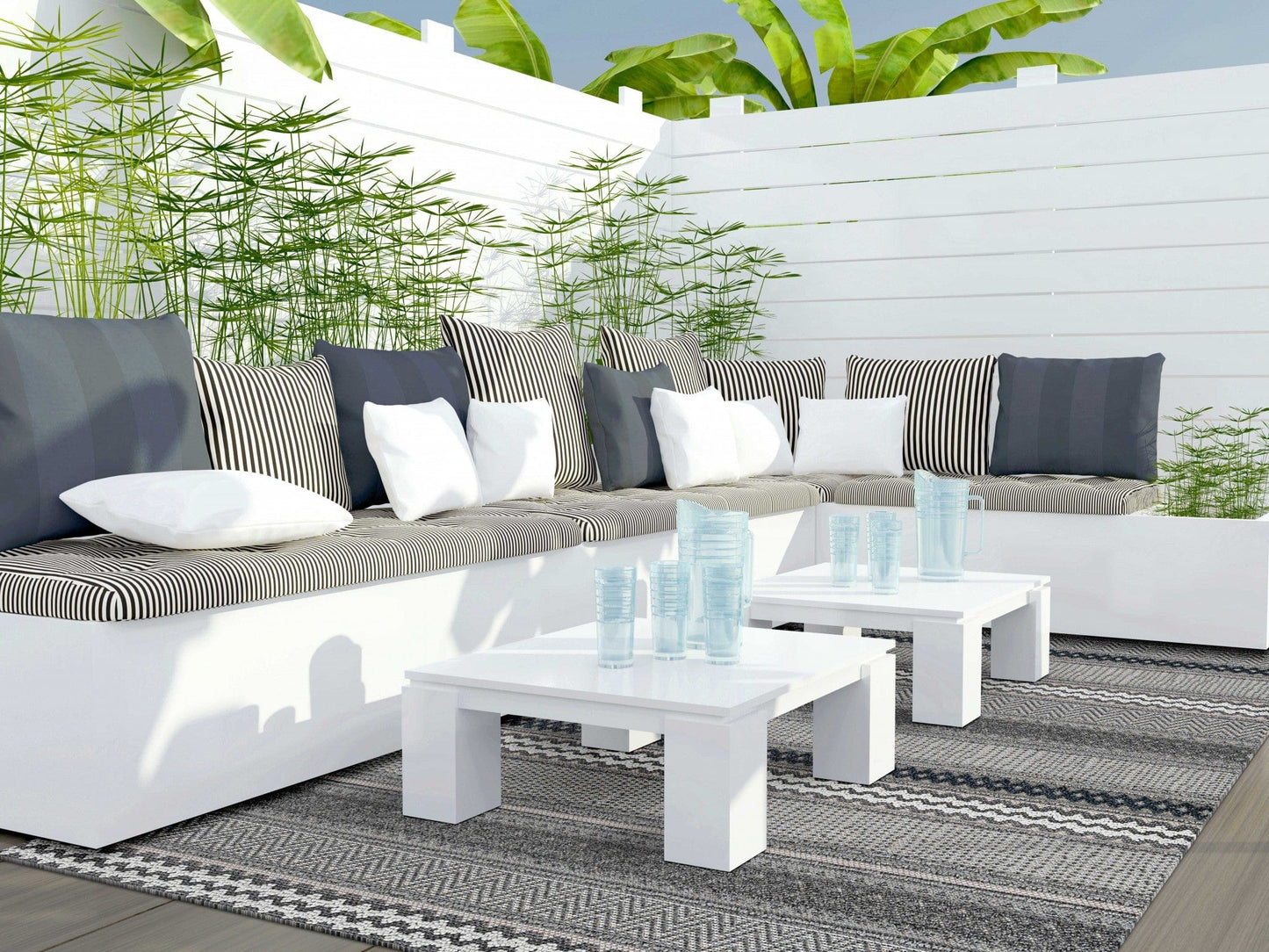 4' X 6' Taupe Geometric Lines Area Rug