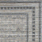 2' X 8' Grey Bordered Runner Rug