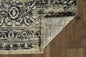 4'X6' Sand Charcoal Machine Woven Distressed Vintage Traditional Indoor Area Rug