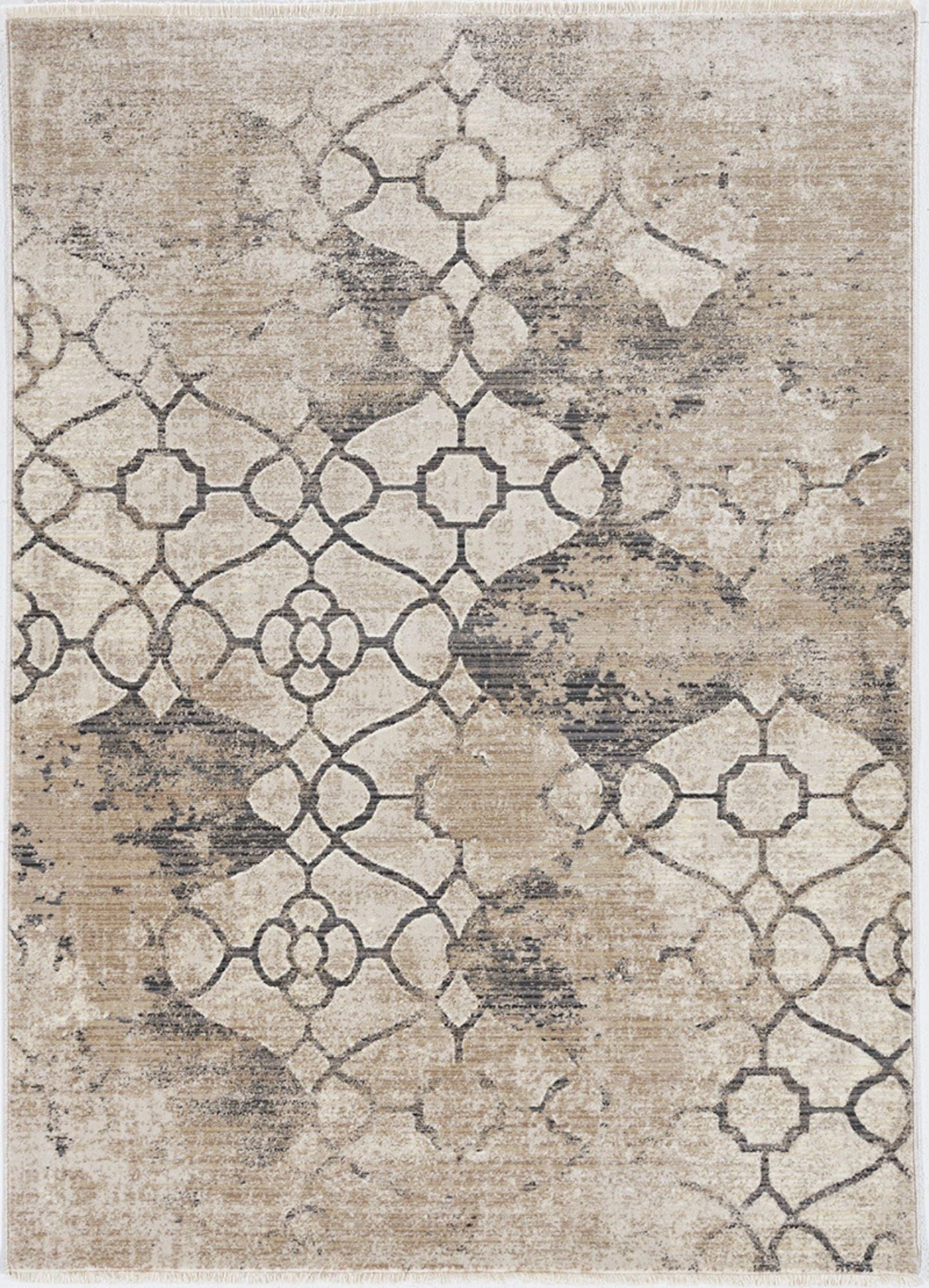 4' X 6' Ivory Faded Vintage Area Rug
