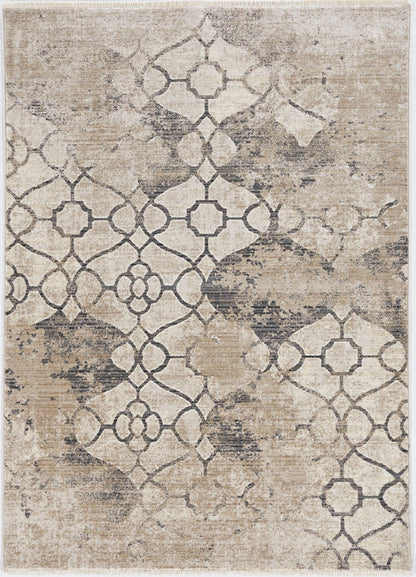 4' X 6' Ivory Faded Vintage Area Rug