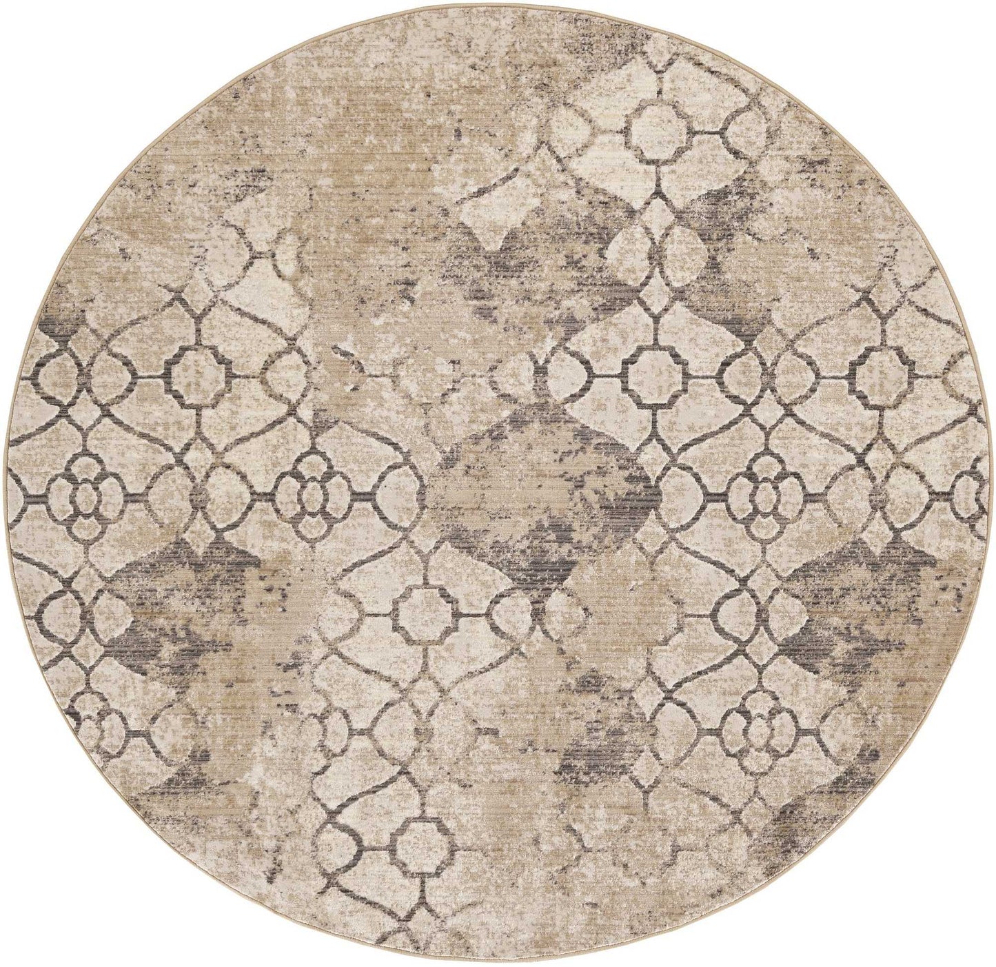 4' X 6' Ivory Faded Vintage Area Rug