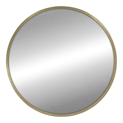 Round Wall Mirror With Matte Gold Finish