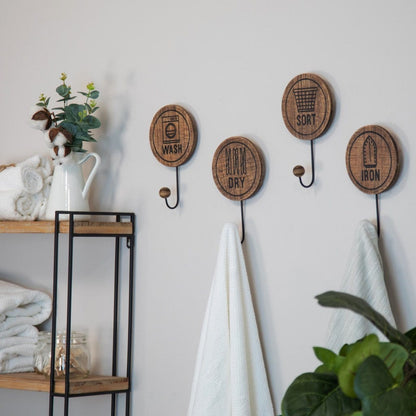 Set Of 4 Laundry Room Hooks