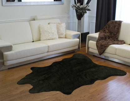 Faux Cowhide Rug 5 X 7  - Black