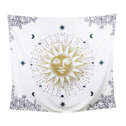 Sun Moon And Stars Celestial Tapesty Wall Hanging