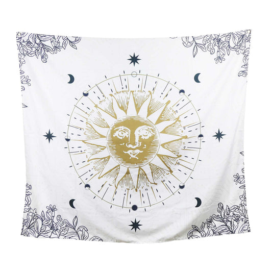 Sun Moon And Stars Celestial Tapesty Wall Hanging