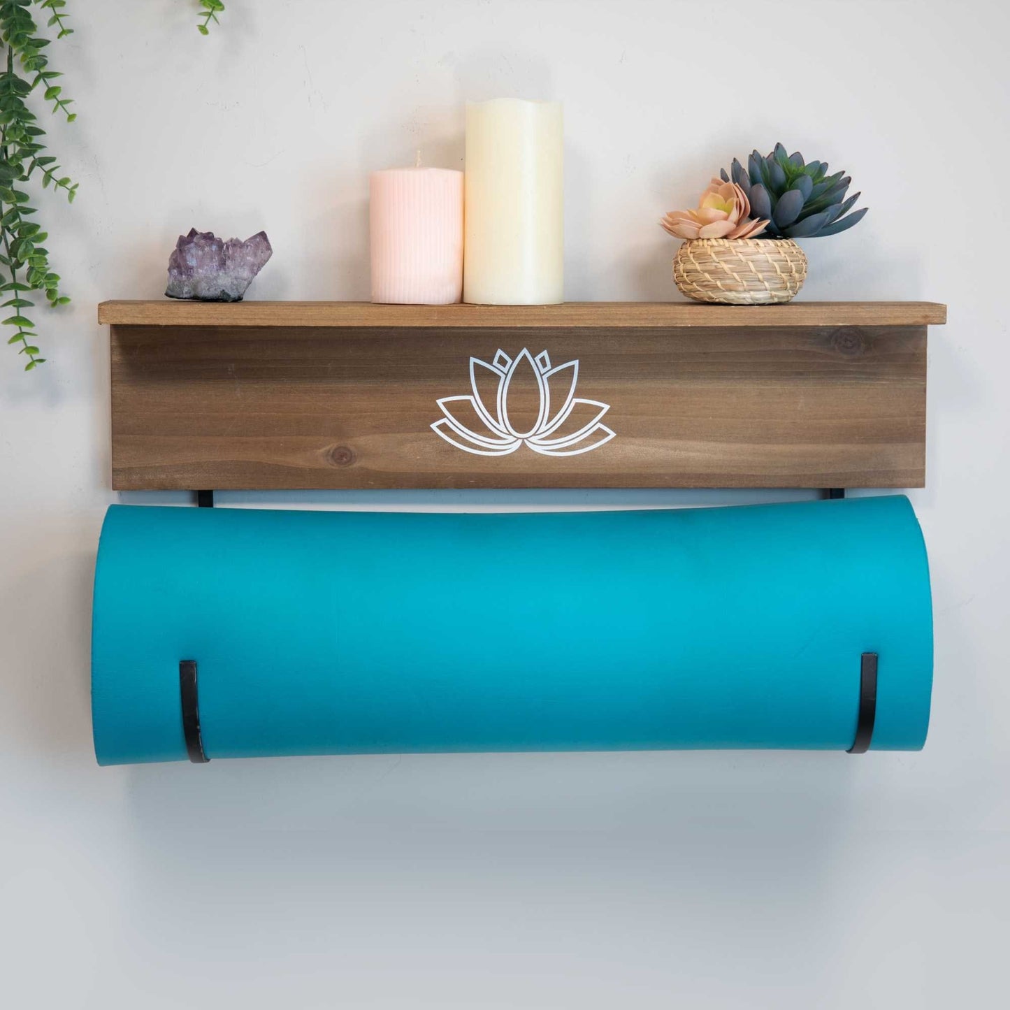 Yoga Mat Shelf With J-Hooks