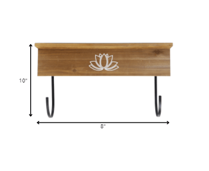 Yoga Mat Shelf With J-Hooks