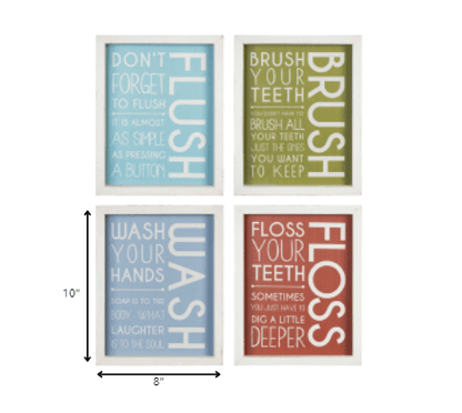 Set Of 4 Bathroom Wall Art