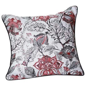 Set Of 2 17" Jacquard Weaver Throw Pillow Cover In Red